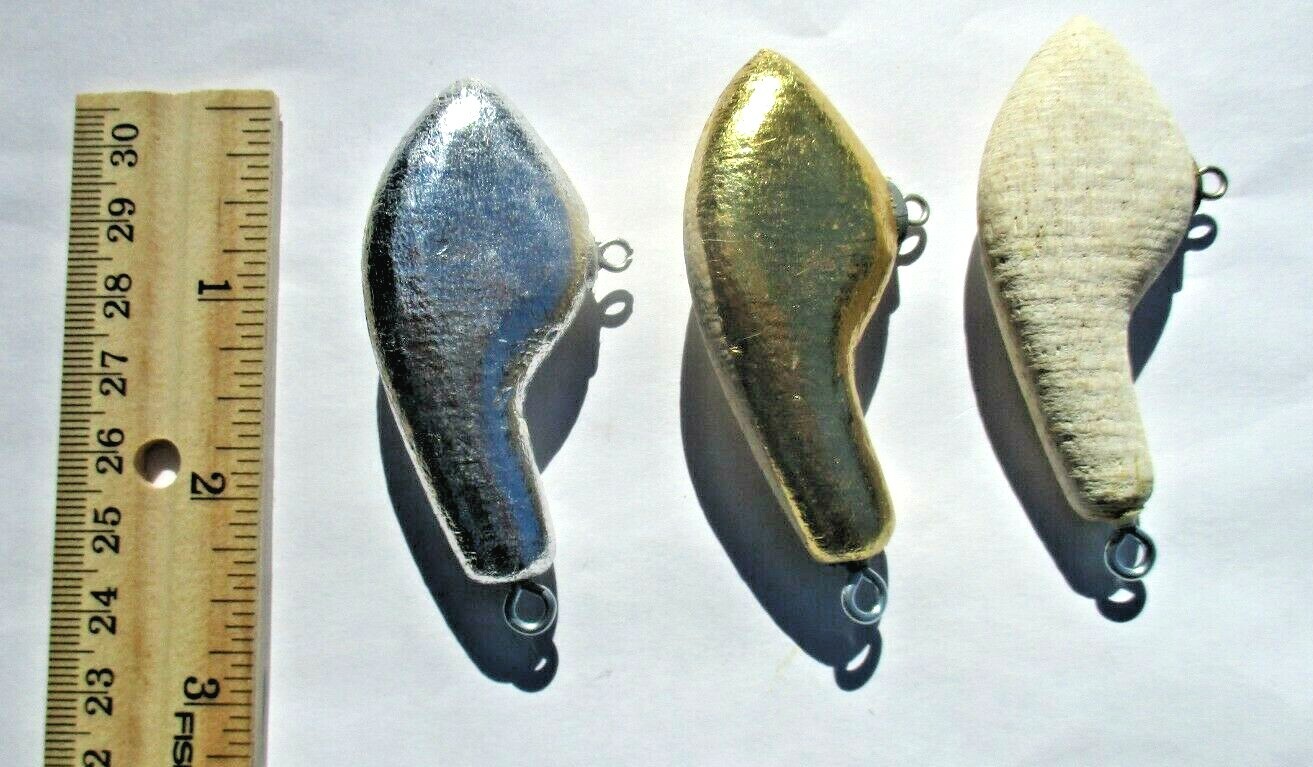 3ct BALSA WOOD CRANKBAIT BLANKS Flat Bait Bodies Bass Fishing Lures Crankbaits