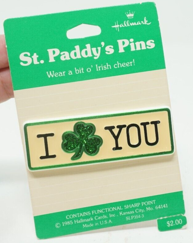 VINTAGE HALLMARK LAPEL PIN BROOCH St. Paddy's St. Patrick’s Day Irish Shamrock