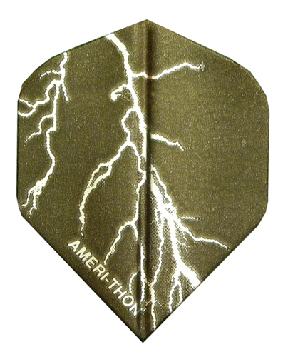 AMERITHON - THE Best Dart Flights- 5 Black, Silver Lightning Standard Sets