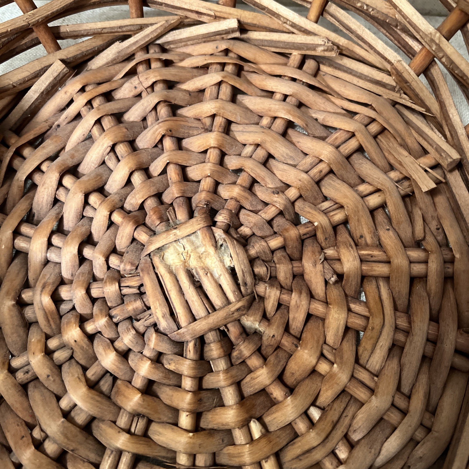 11.5 Wicker Basket With Wood Handles