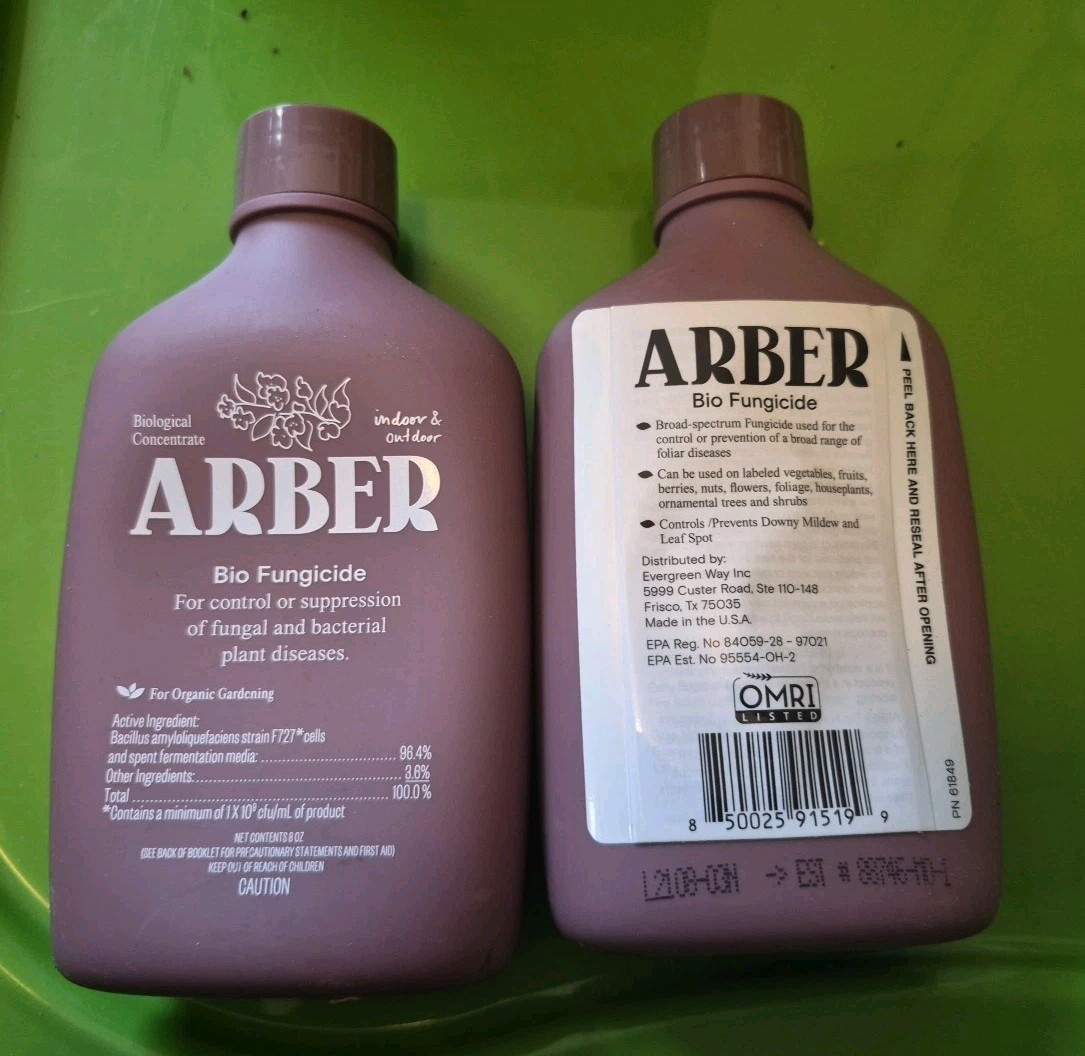 Arber Organic 8oz (Qty 2) Bio Fungicide Fungal Protection Plant Diseases