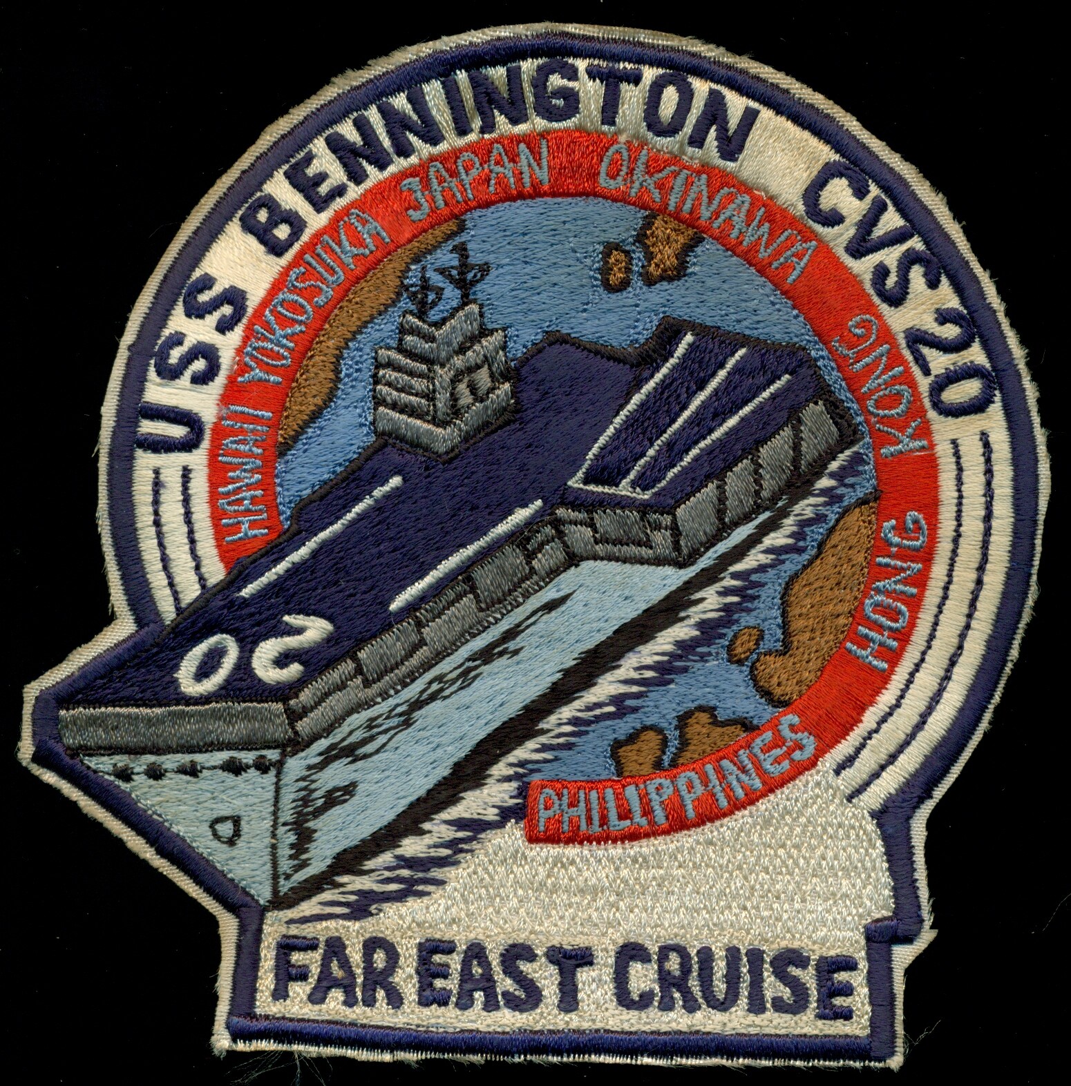 USN USS Bennington CVS-20 Far East Cruise Patch CT4