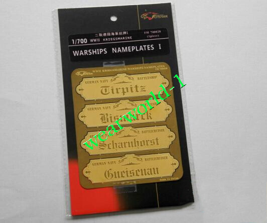 Flyhawk FH700028 1/700 WWII Kriegsmarine Warships Nameplates I