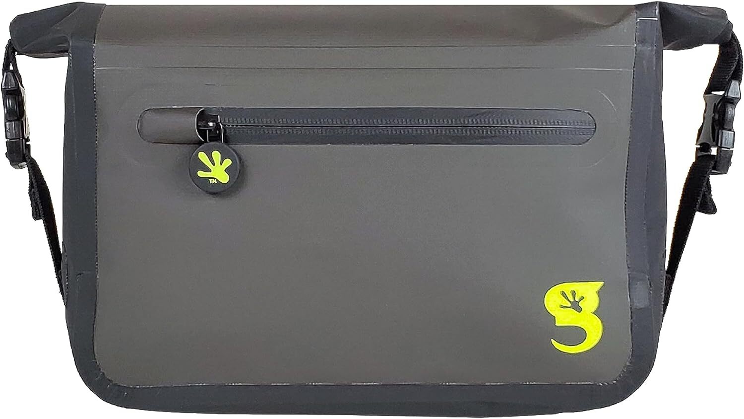 geckobrands Waterproof Tarpaulin Dry Bag Waist Pouch Black/Neon Green