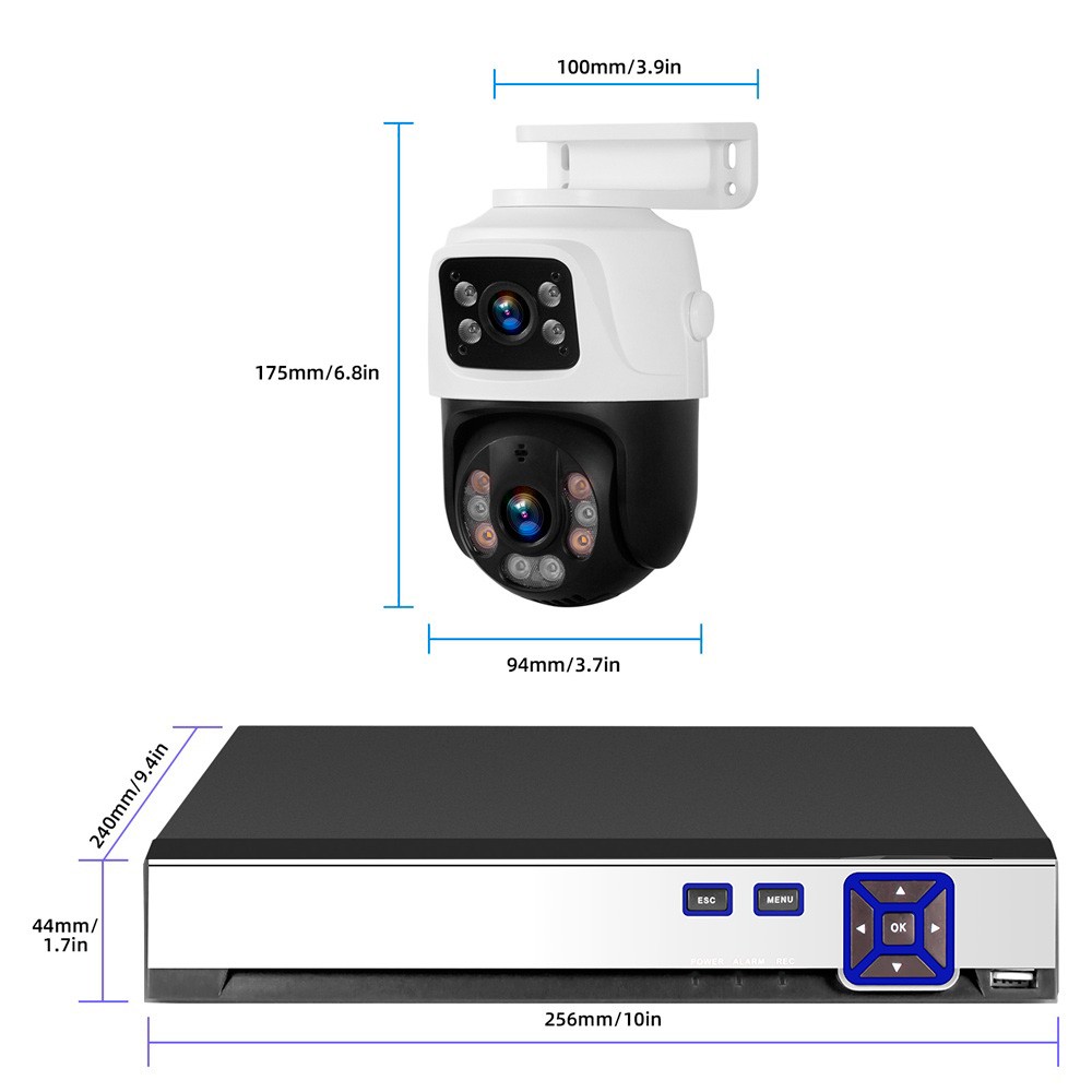 KERUI 8CH NVR 6MP Two Way Audio POE PT Security Camera System AI Detection
