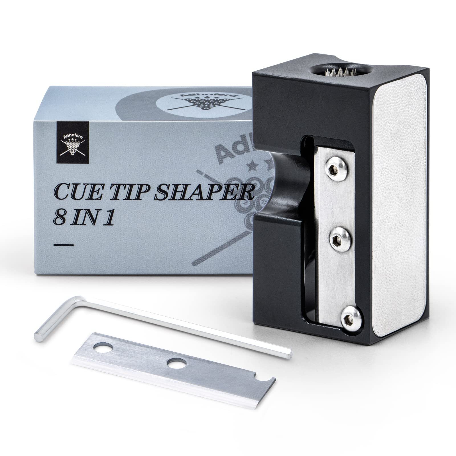 Cue Tip Shaper, Upgraded 8 in 1 Aluminu Pool Cue Shaper, Pool Cue Accessories...