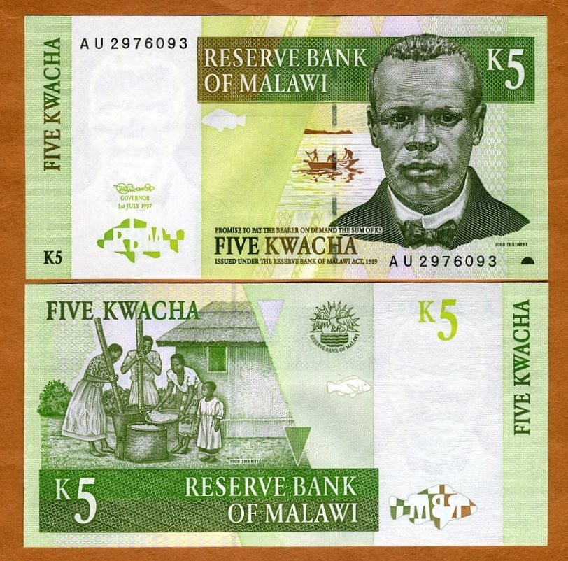 Malawi / Africa, 5 Kwacha, 1997, P-36 (36a), UNC