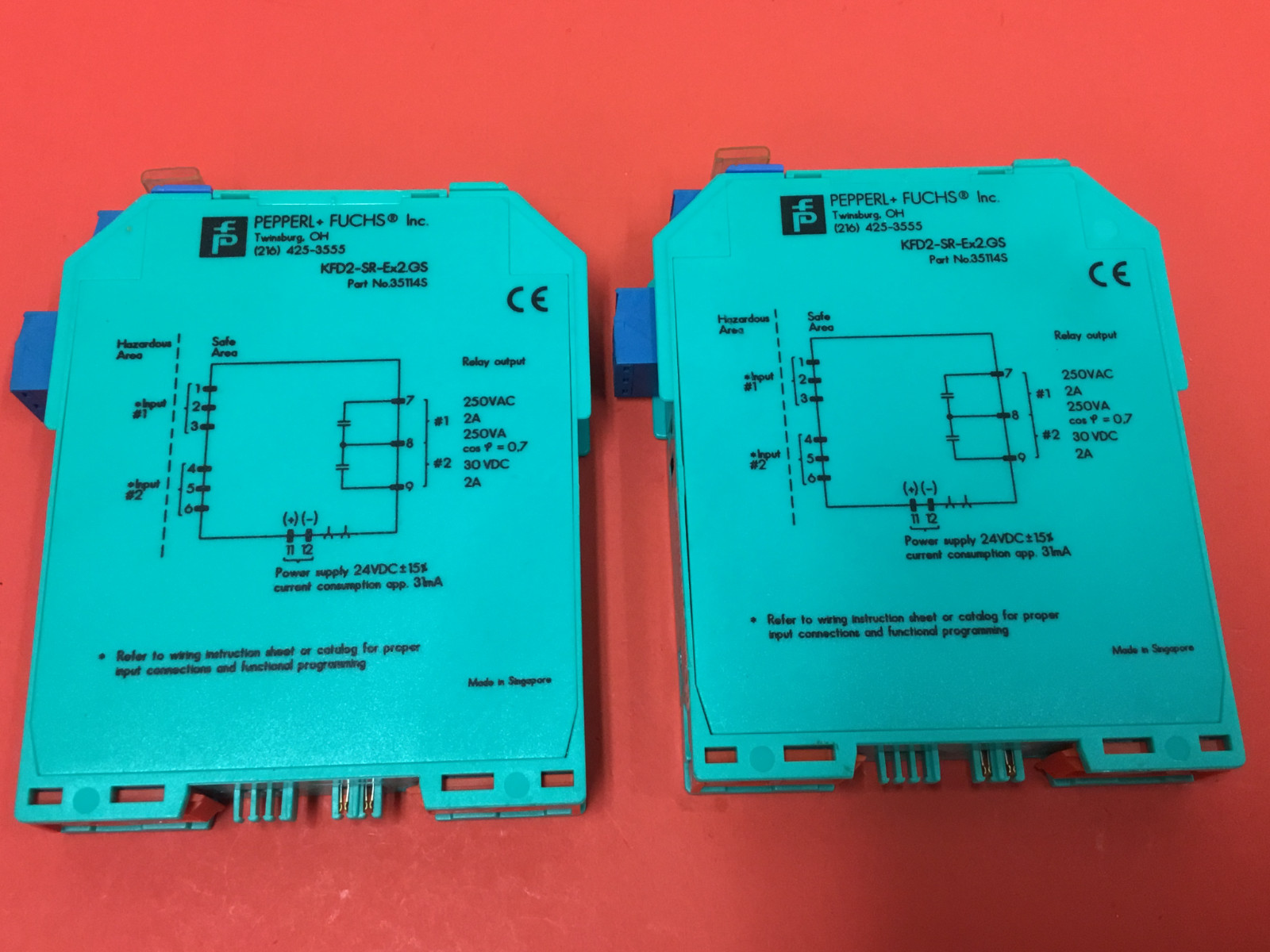 Pepperl + Fuchs, K-System - Type-KFD2-SR-Ex2.GS - P/N: 35114S - LOT OF (2)
