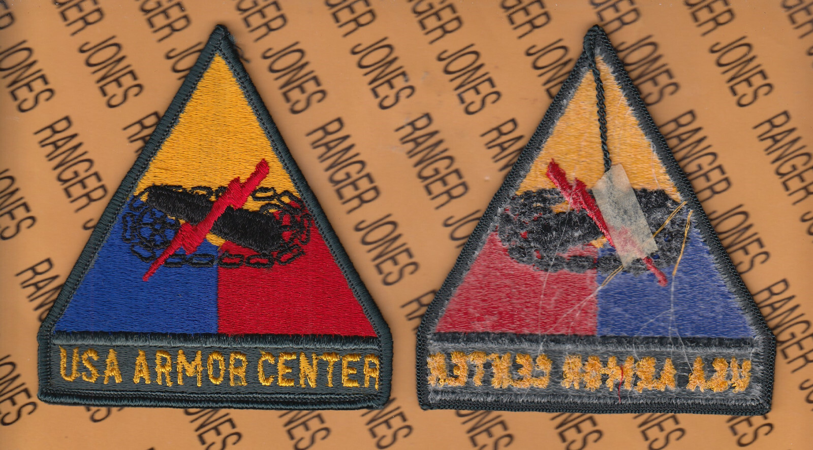 US ARMY ARMOR CENTER dress uniform Tank patch 1950-1970's c/e