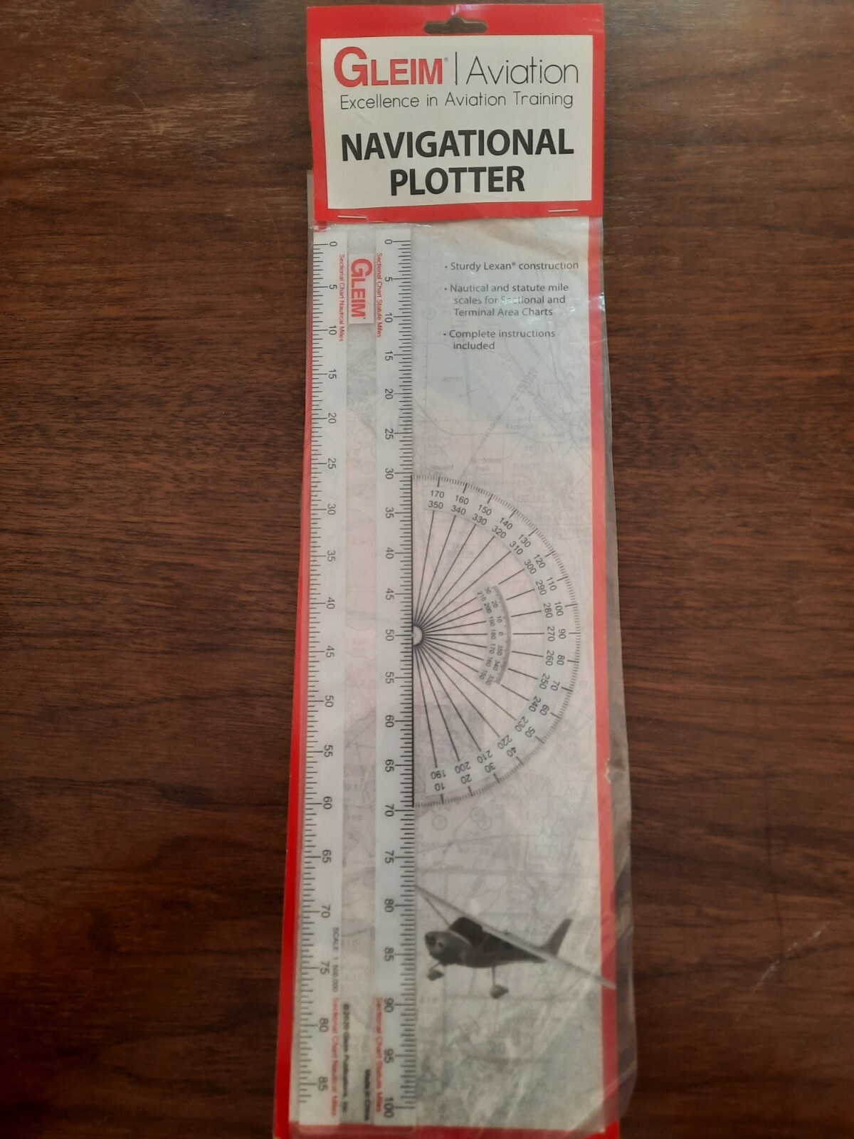 Gleim Navigational Plotter | Sectional & TAC Scale | Statute & Nautical Scales