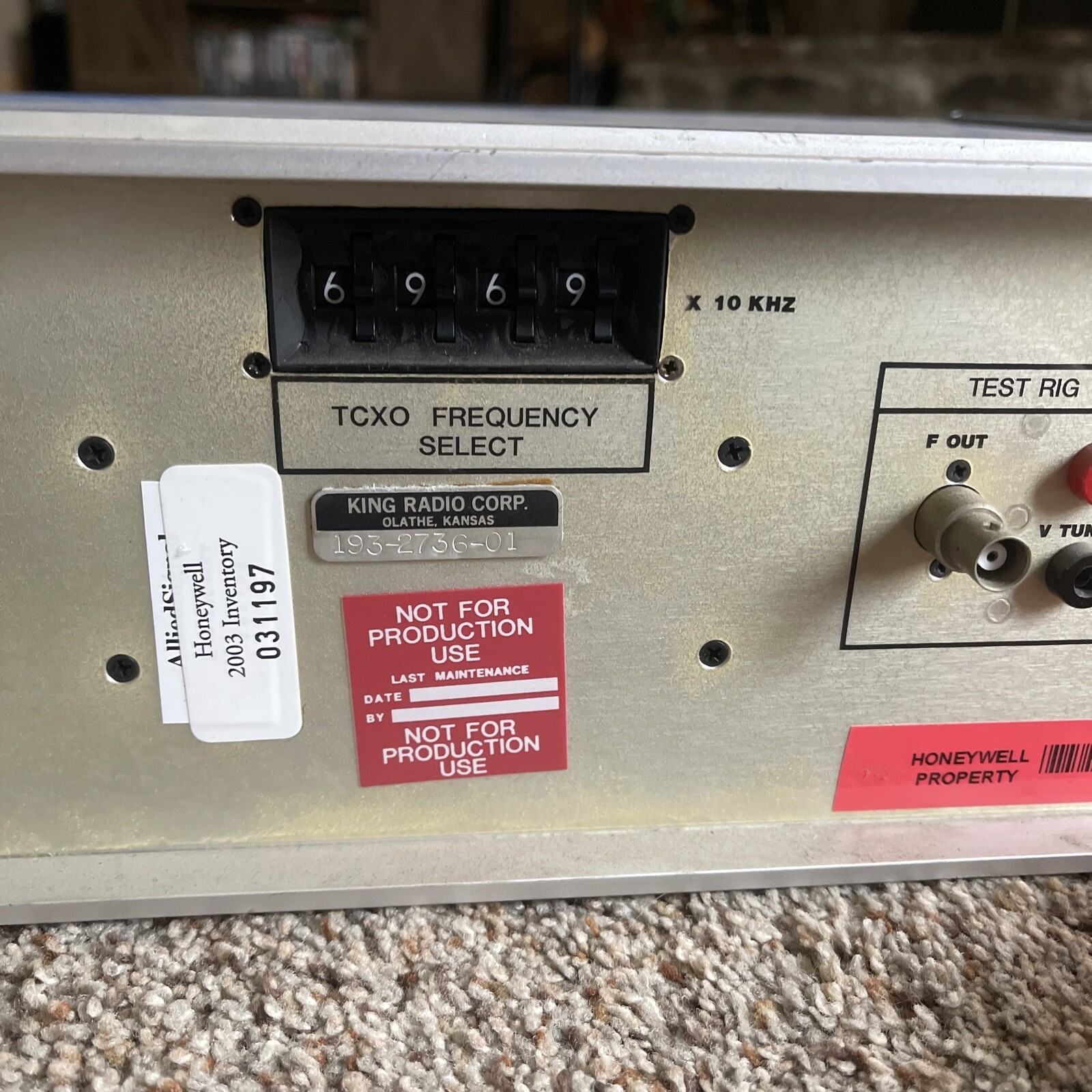 BENDIX KING TCXO Selector Panel Frequency Select Avionics