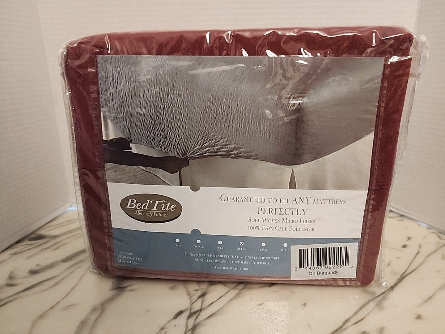 Bed Tite Burgundy Soft Woven Micro Fibers Quen Size Sheets Set
