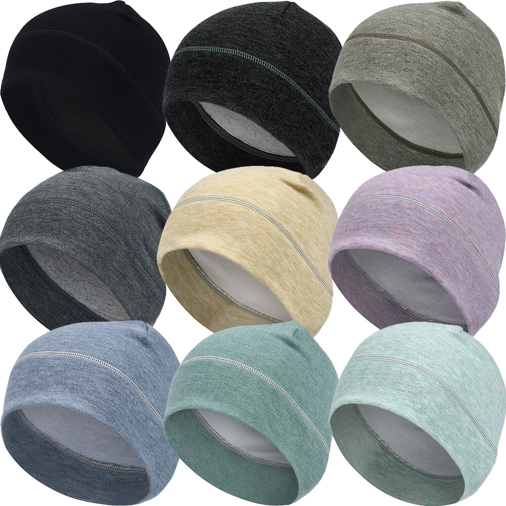 Winter Thermal Skull Cap Cycling Helmets Liner Running Beanie Hats for Men Women