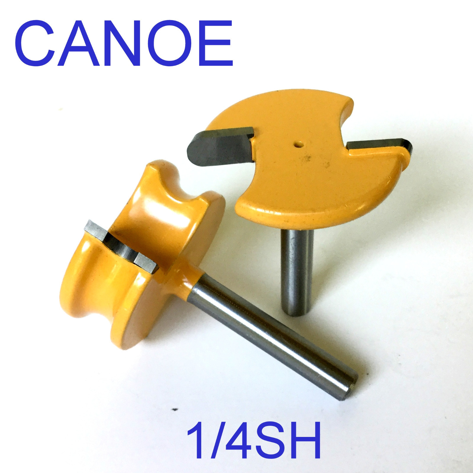 2 pc 1/4" Shank 1/4" Diameter Canoe Flute and Bead Joint Router Bit sct-888