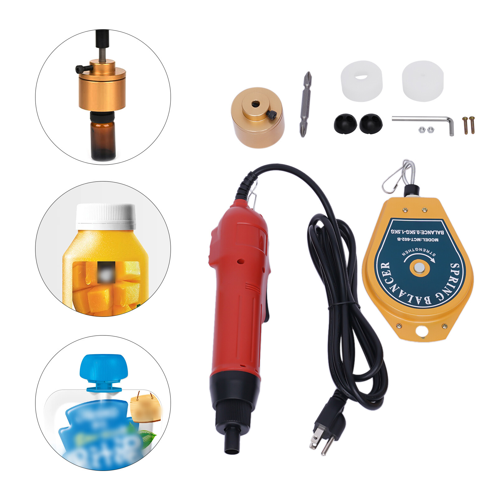 Electric Handheld Bottle Capping Machine Screw Capper Sealing Sealer Tool