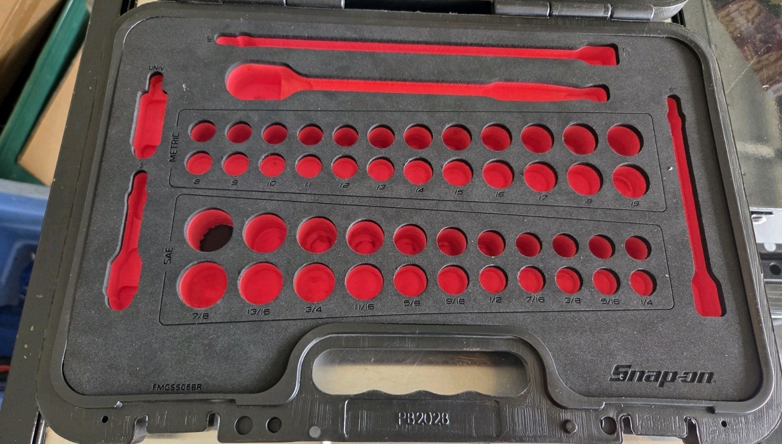 Snap On PB202B Case & Foam 0nly For 3/8" Dr 51 Pc General Service Set 251FSMBFR