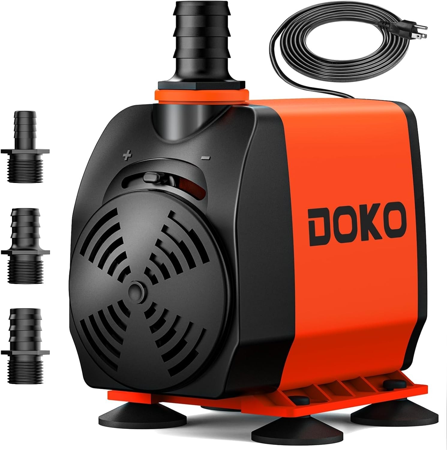 800GPH Submersible Water Pump, Fountain Water Pump with 6FT Power Cord and 3 Noz
