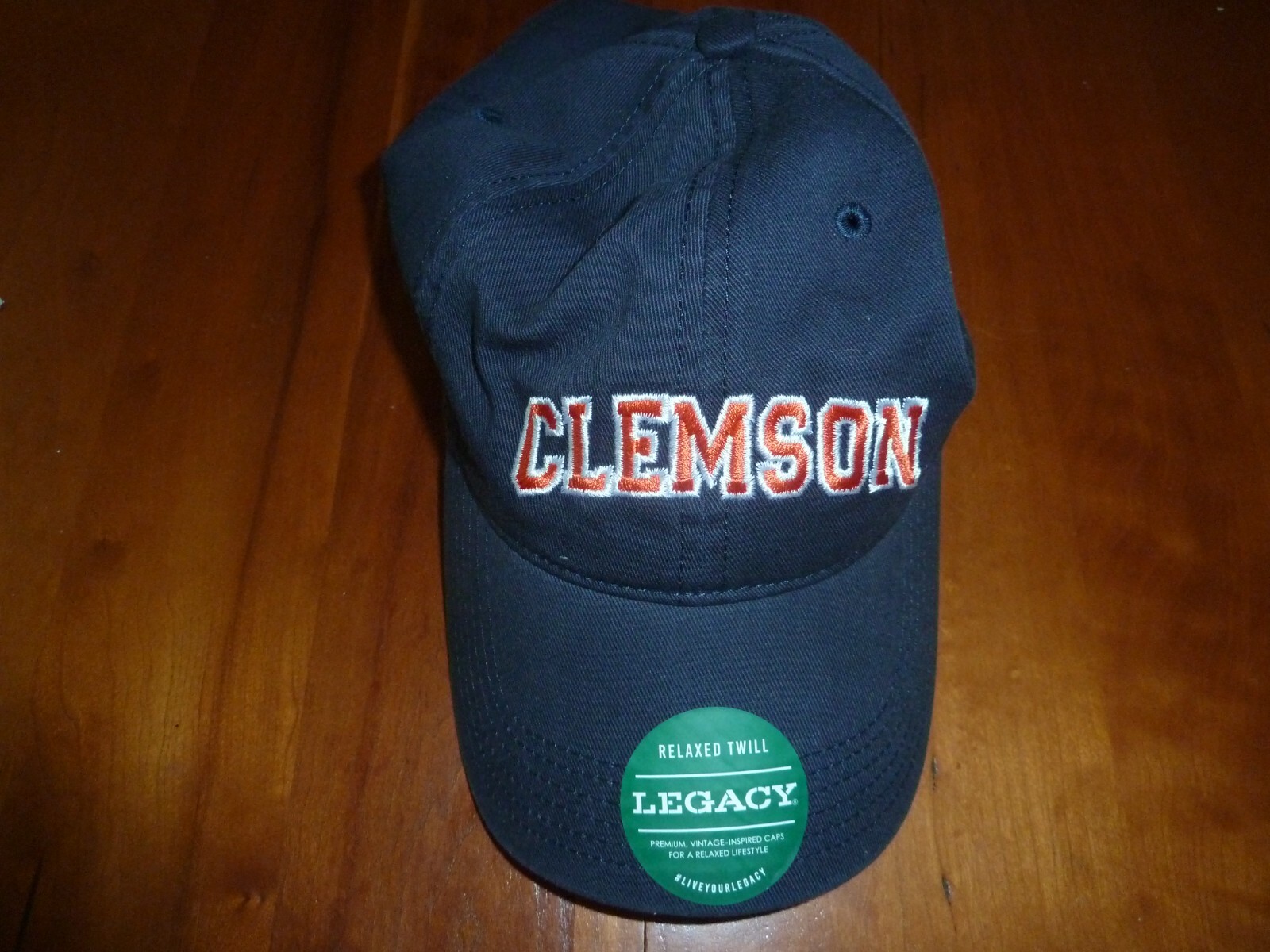 CLEMSON UNIVERSITY TIGERS Legacy blue orange adjustable strapback cap hat *NEW*