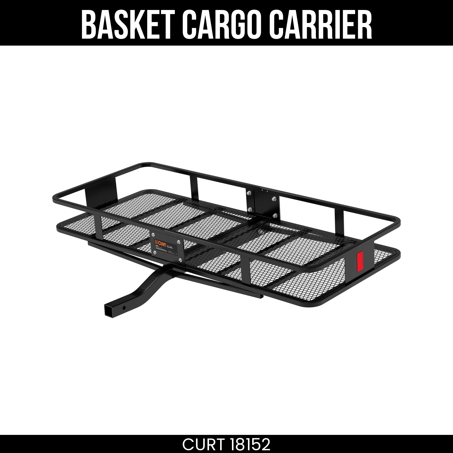 CURT Basket Hitch Cargo Carrier 60 Inch x 24 Inch with Fixed Shank 18152