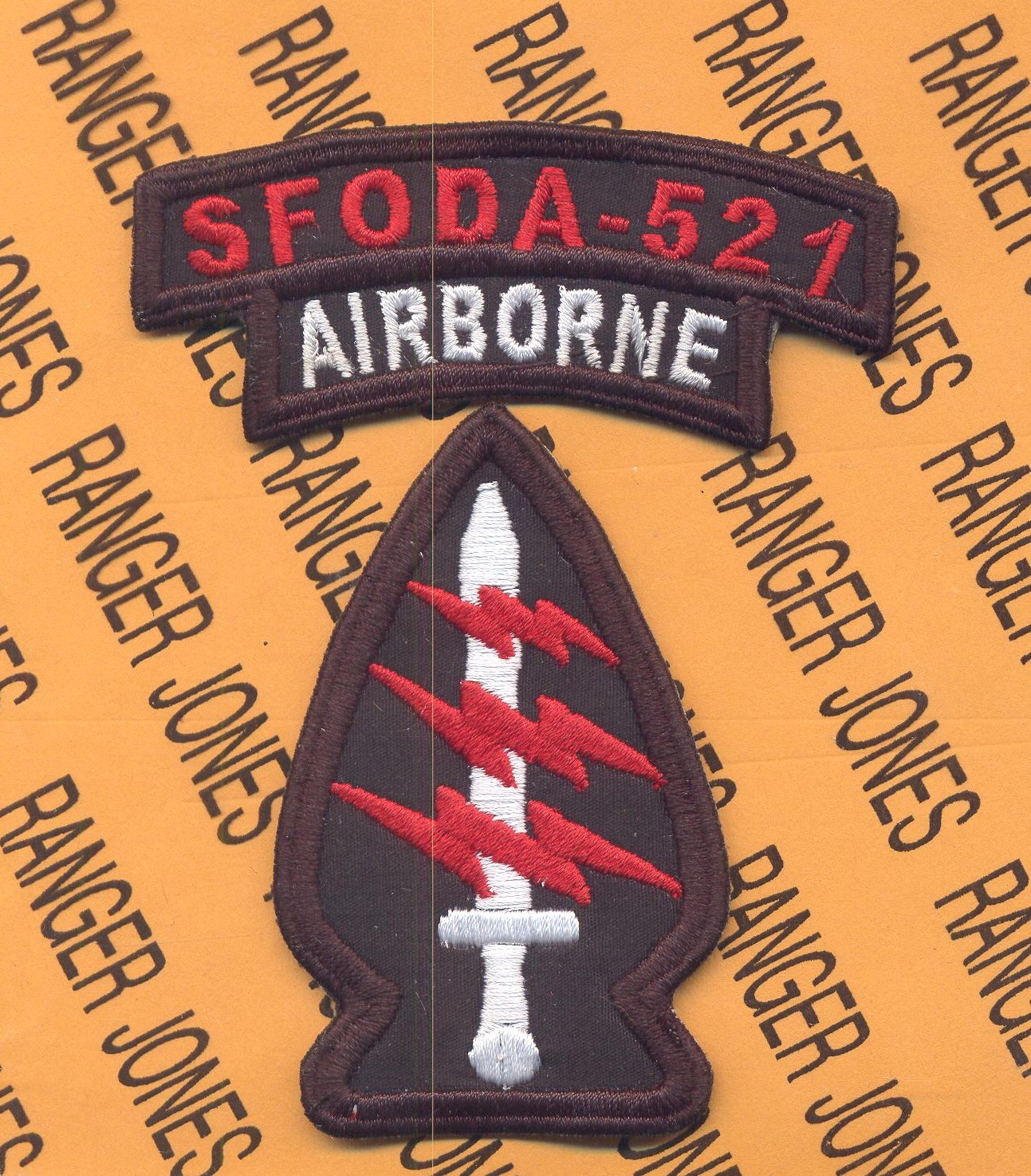 5th Special Forces Group Airborne SFGA SFODA-521 patch set