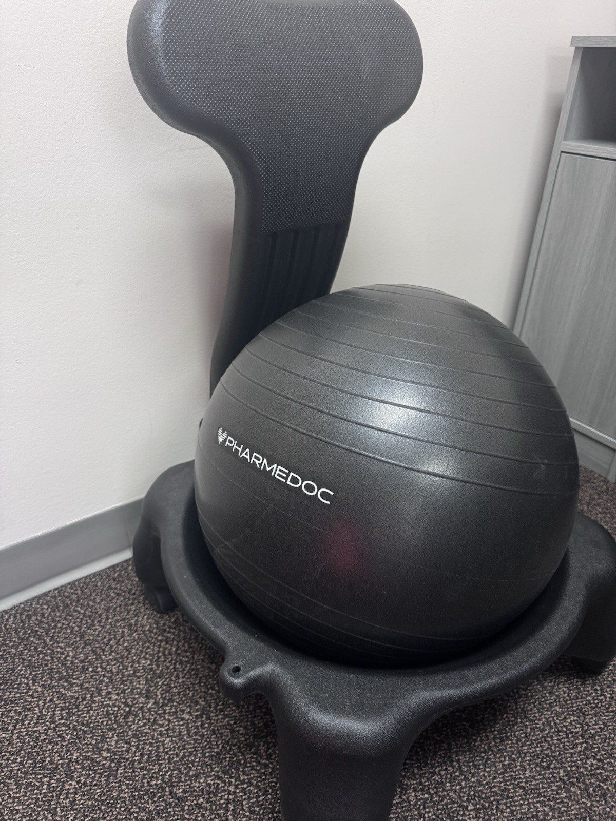 PharMeDoc Exercise Ball Chair with Back Support for Home and Office
