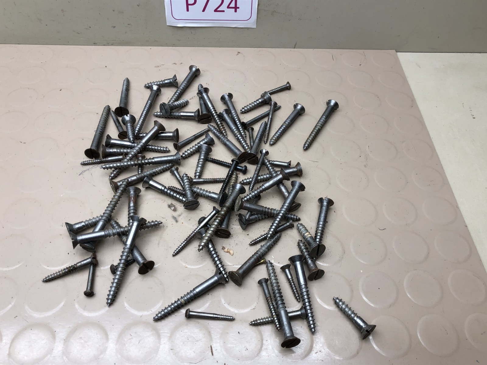 Vintage Large Lot of Slotted Woodscrews  -  from piano