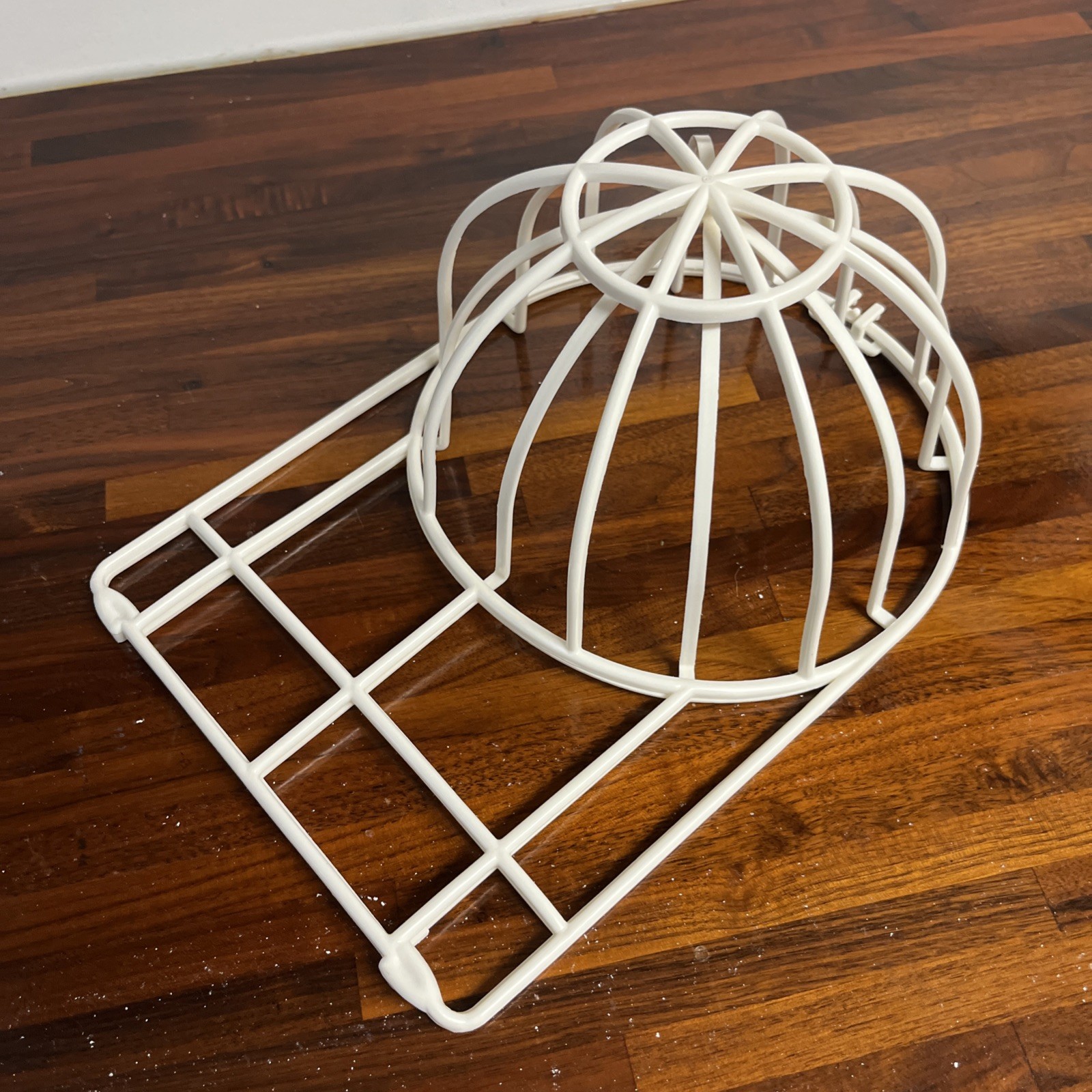 2-Piece White Plastic Ball Cap Washer Frame Snapback Dishwasher Baseball Hat