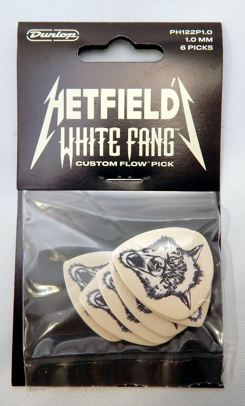 James Hetfield White Fang Flow Guitar Picks (6)  Dunlop or Display or Ornament