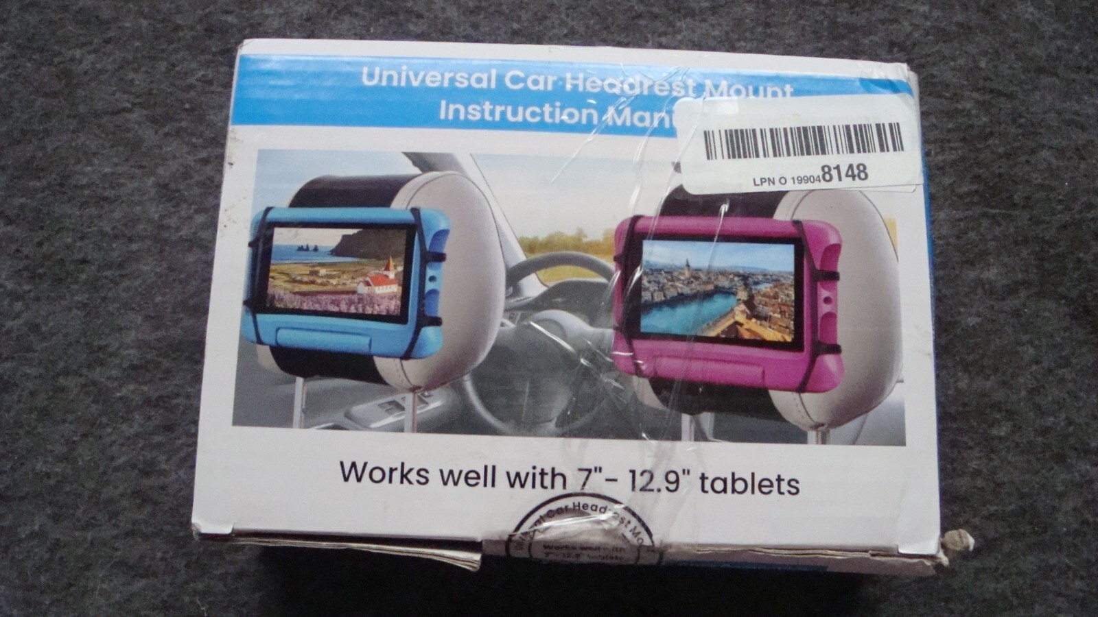 Universal Car Headrest Mount Holder, Fits ALL 7" to 12.9" Tablets Adjustable NEW