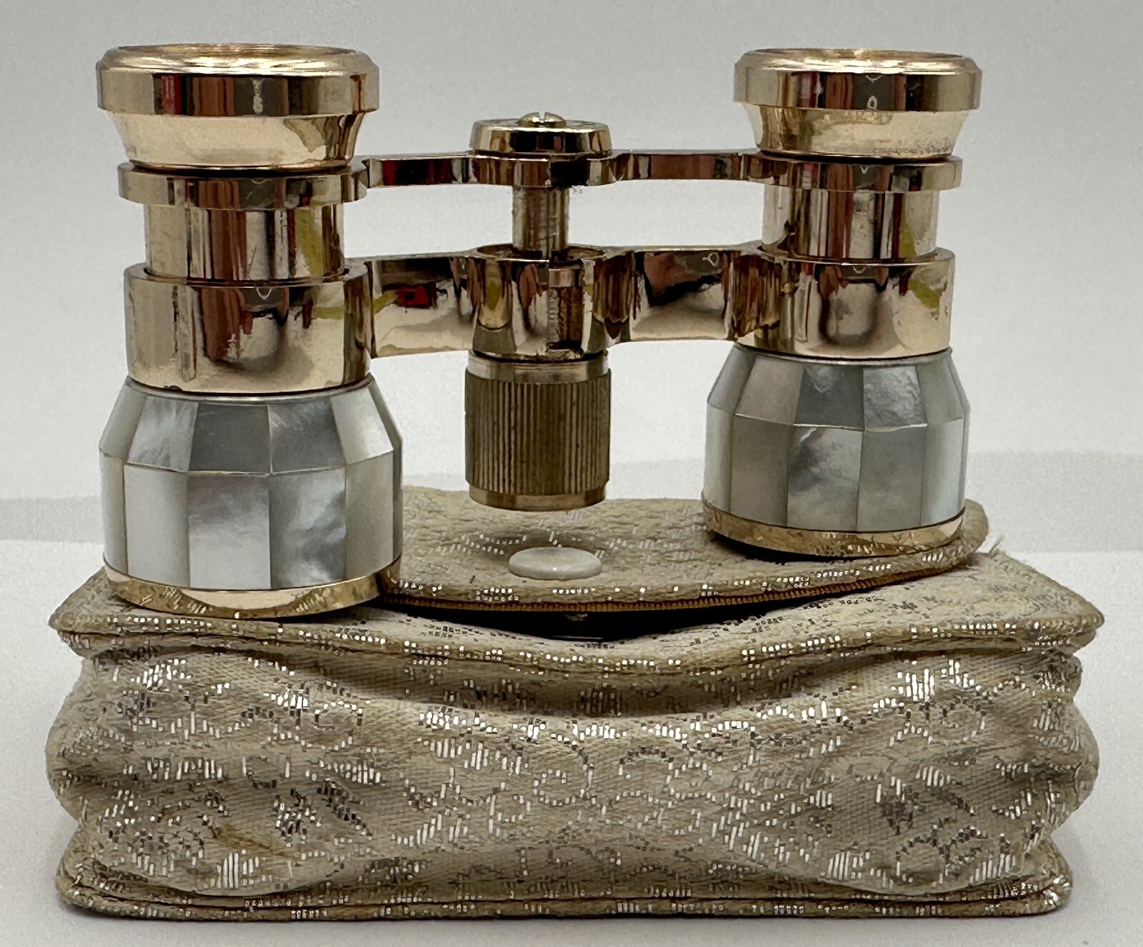 Admiral Coated Vergutet Mini Binoculars 2.5x Vintage Mother of Pearl MOP in Case