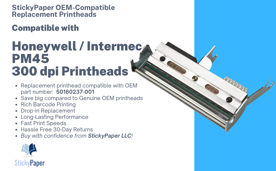 Honeywell / Intermec PM45 (50180237-001) OEM-Compatible 300 dpi Printhead