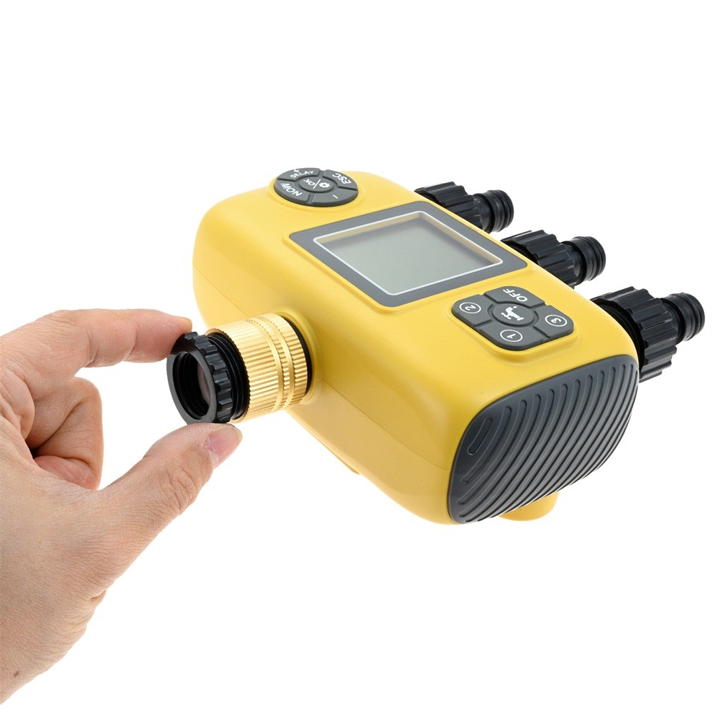 Smart Irrigation Computer 3 Zone Sprinkler Timer With Brass Inlet Hose Timer