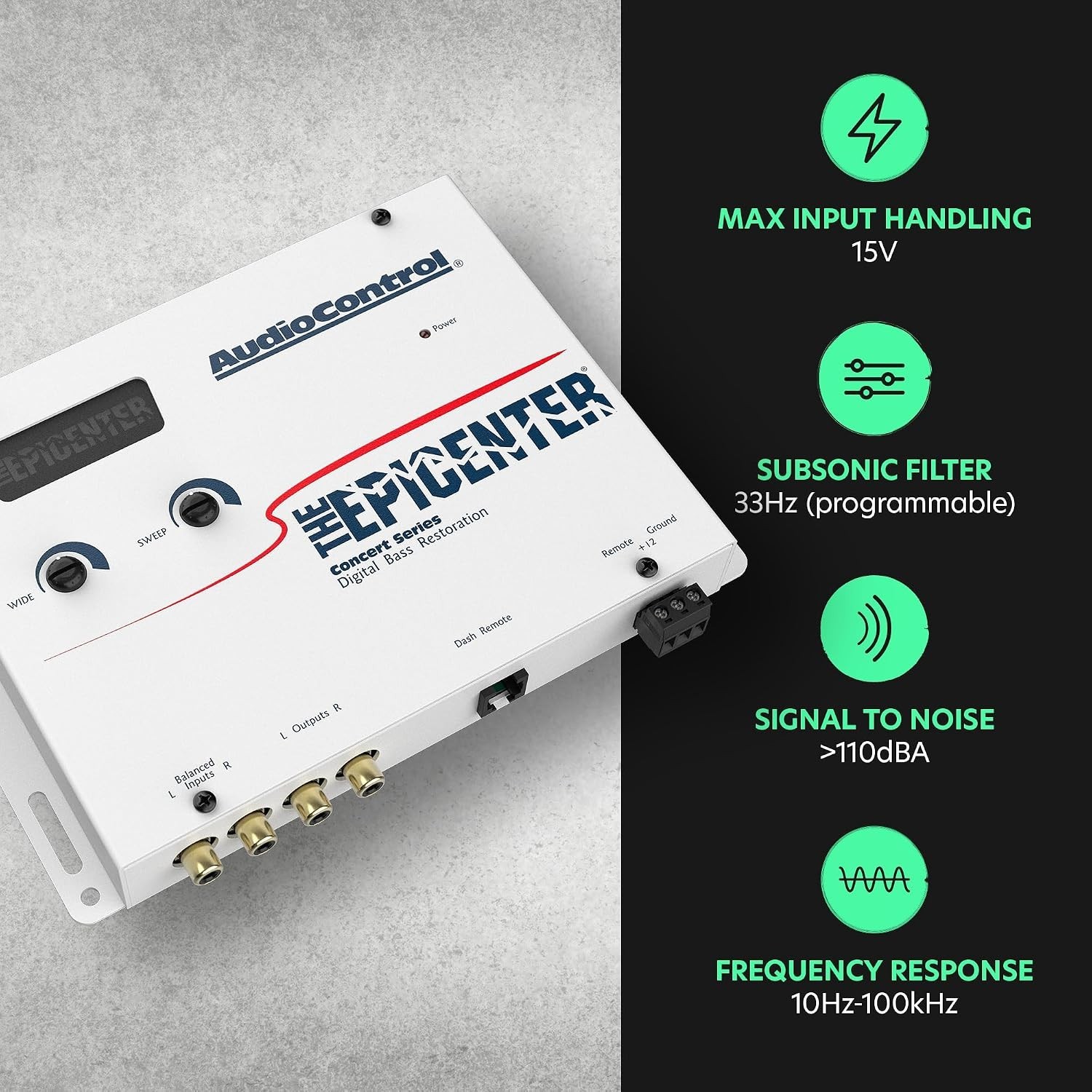 Car Audio Bass Processor Subwoofer Enhancer with Remote Control and Filter