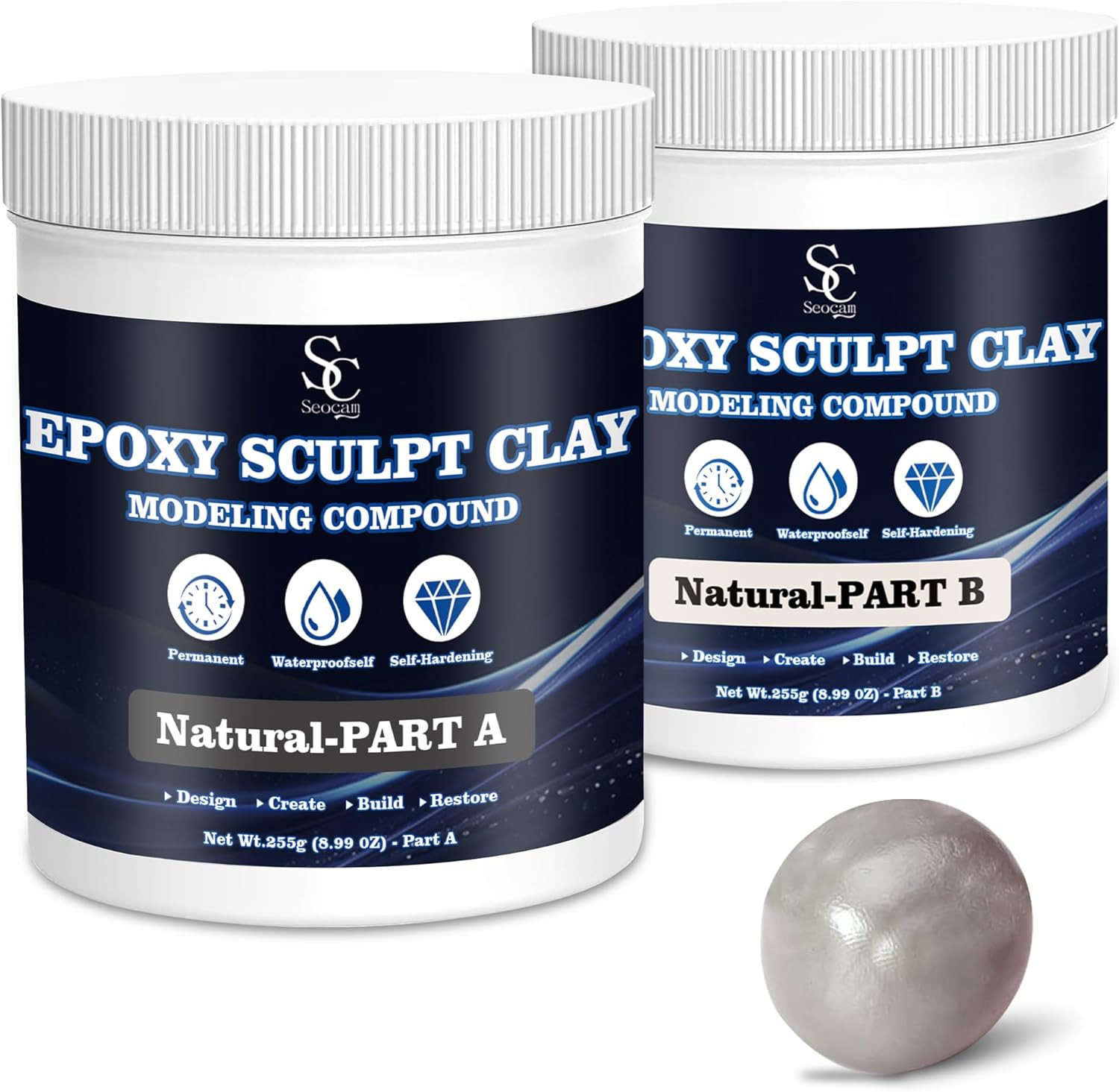 Seocam Epoxy Putty Sculpt Clay, 2 Part a & B for Sculpting, Modeling, Buildin...