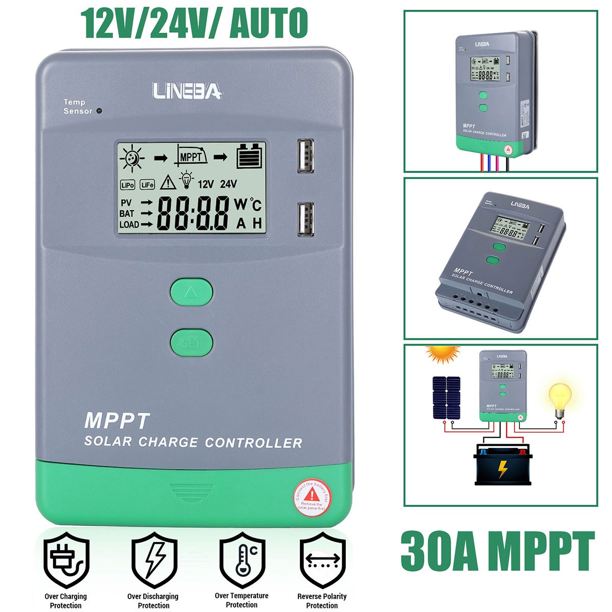5200W MPPT 100A/12V 24V 36V 48V Solar Charge Controller Solar Panel PV Regulator