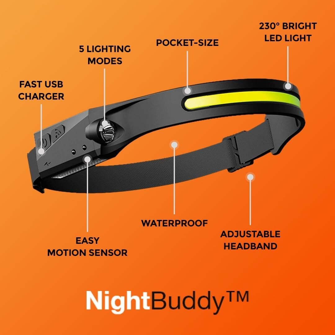 Durable Rechargeable LED Headlamp + Lantern Set - 4X Brighter for Camping Needs