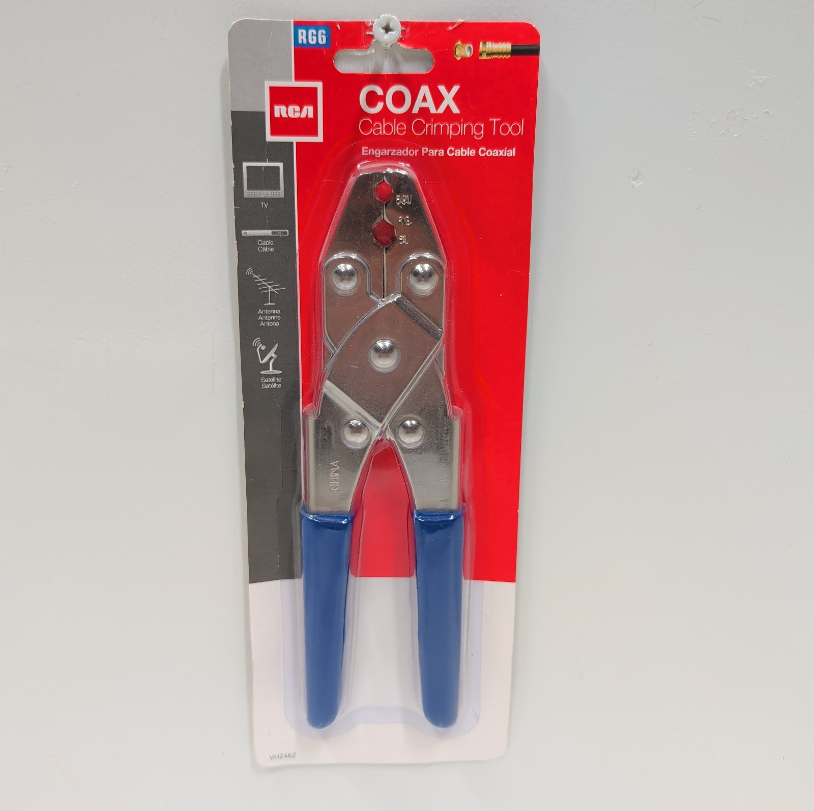 RCA VH248Z Coax Crimping Tool 8" for RG59 RG6 Coax Cable New