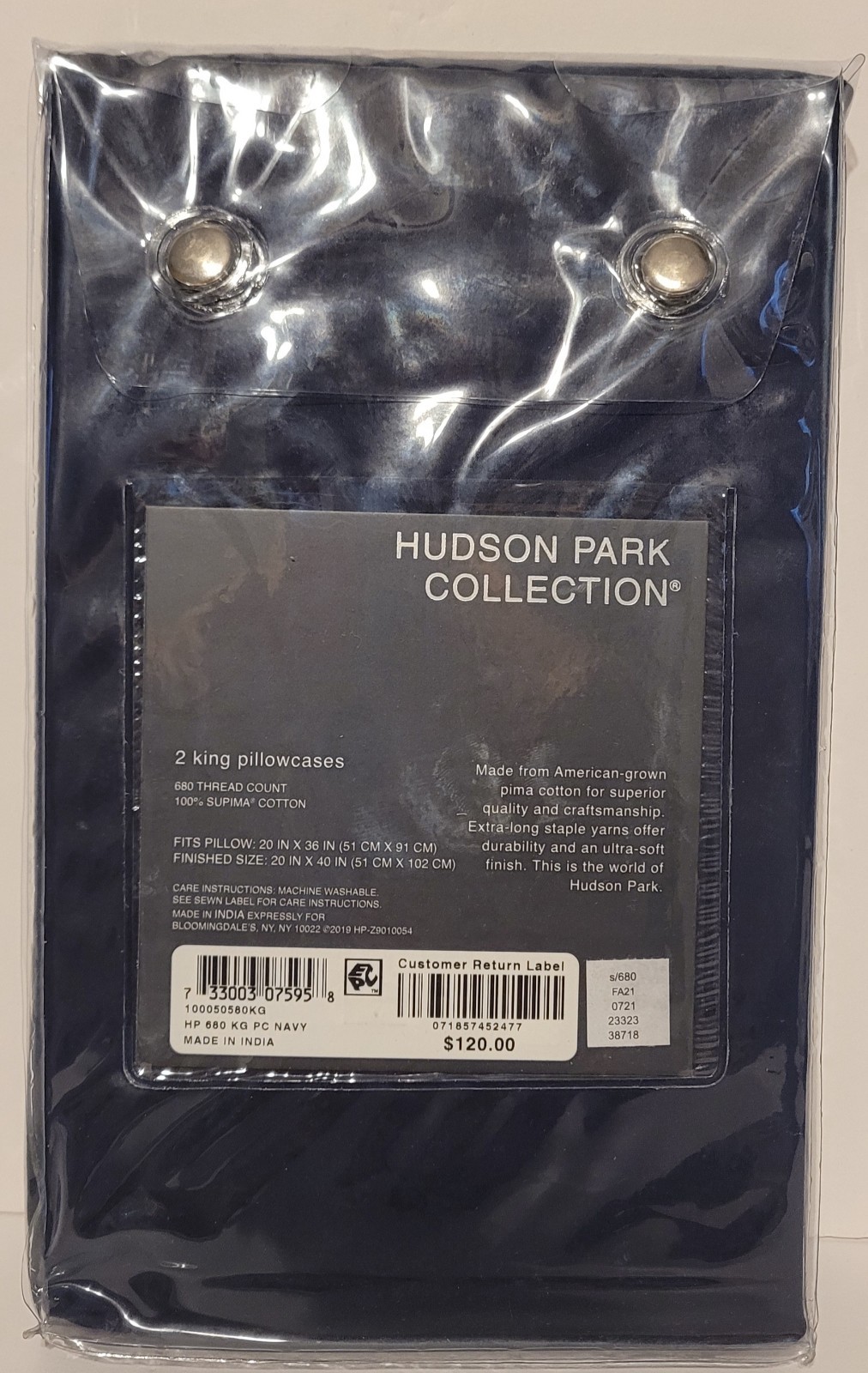Hudson Park Collection Sateen Pillowcases, 2 King Pillowcases 680 Thread Count