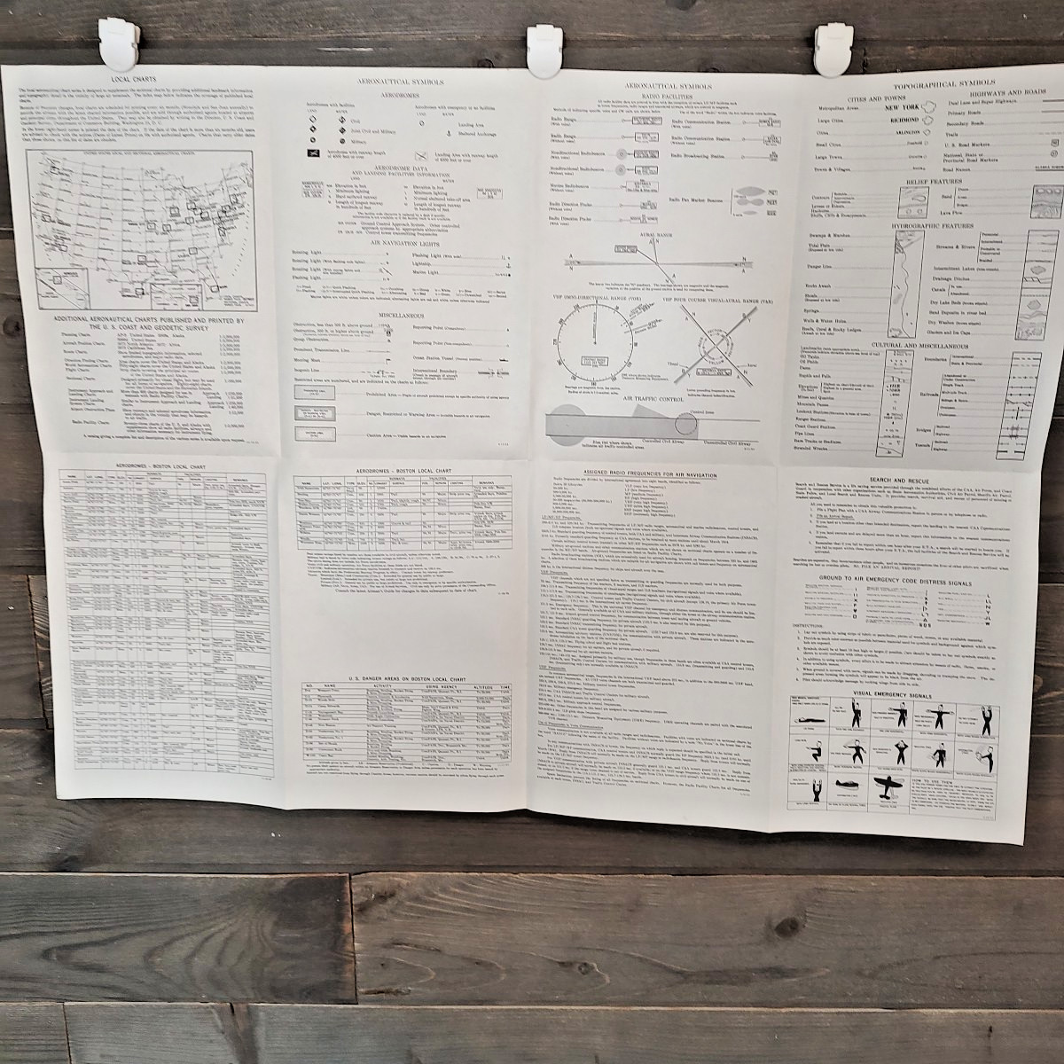 Local Aeronautical Chart Boston 1953 2 Sided Map Wright Bros Golden Anniversary