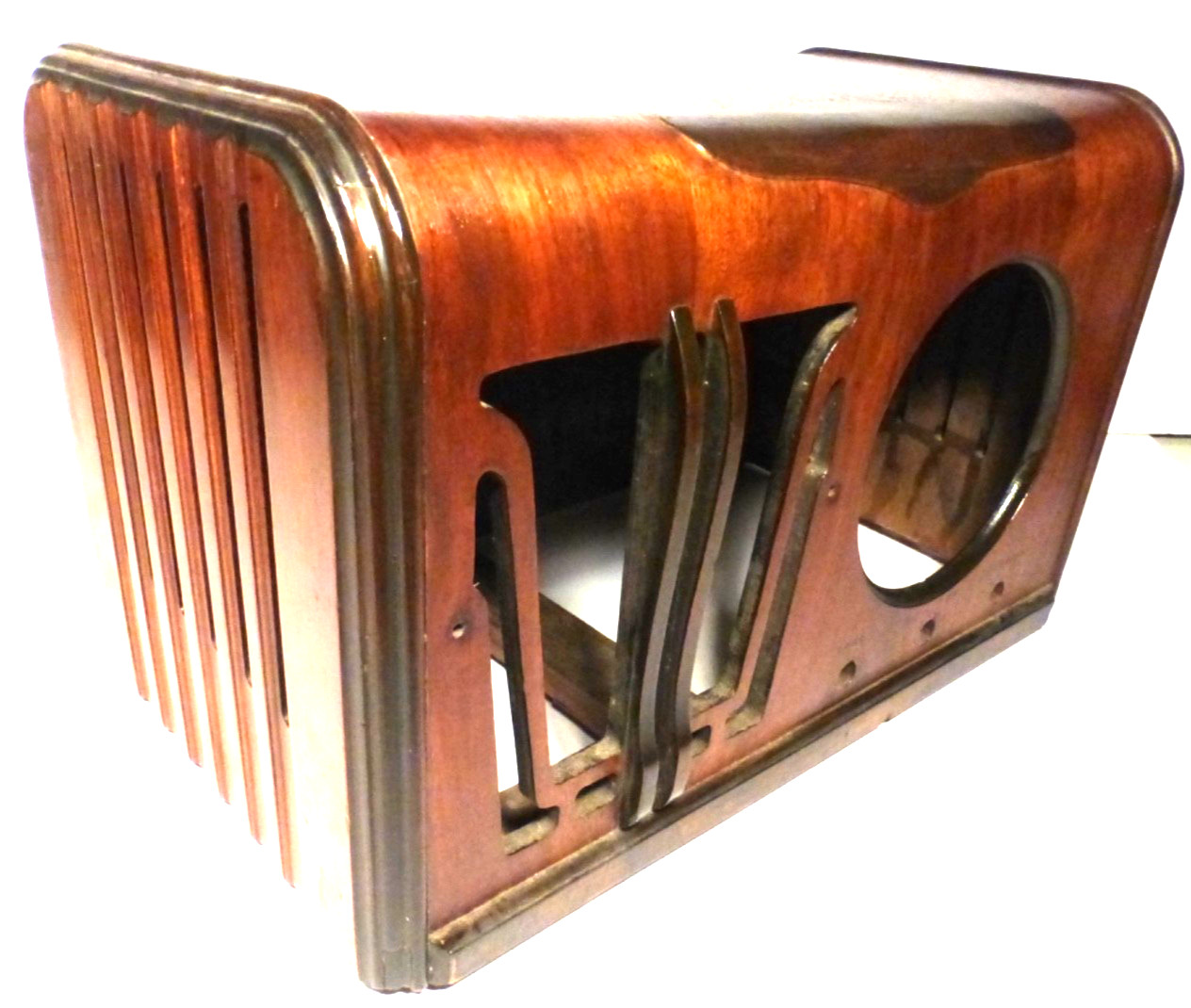 vintage UNKNOWN TABLETOP RADIO WOOD SHELL #2 - Professionally Refinished.