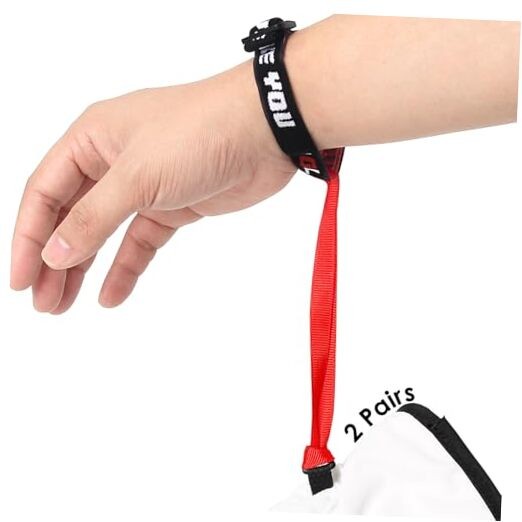 Adjustable Ski Glove Leash - Unisex Wrist Straps, Elastic Glove Straps 2 Pairs