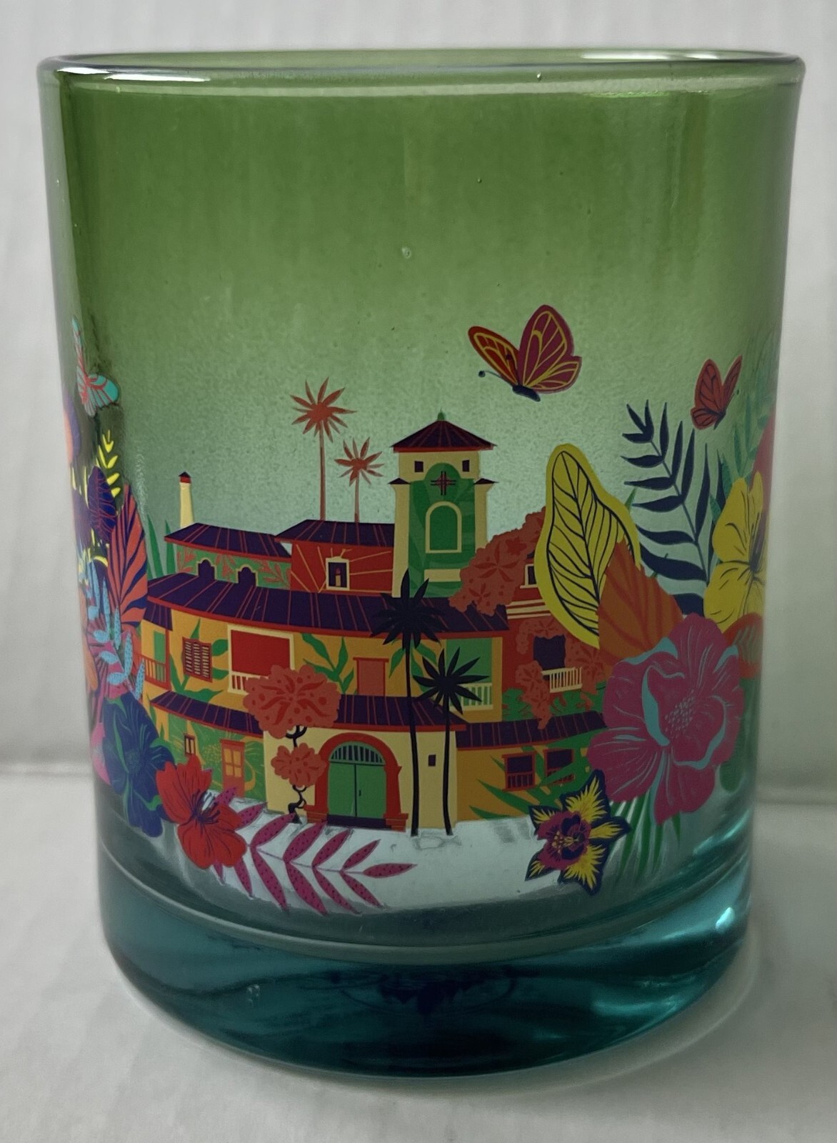 Disney Parks Encanto Casitas Green 10 oz Drinking Glass NWT