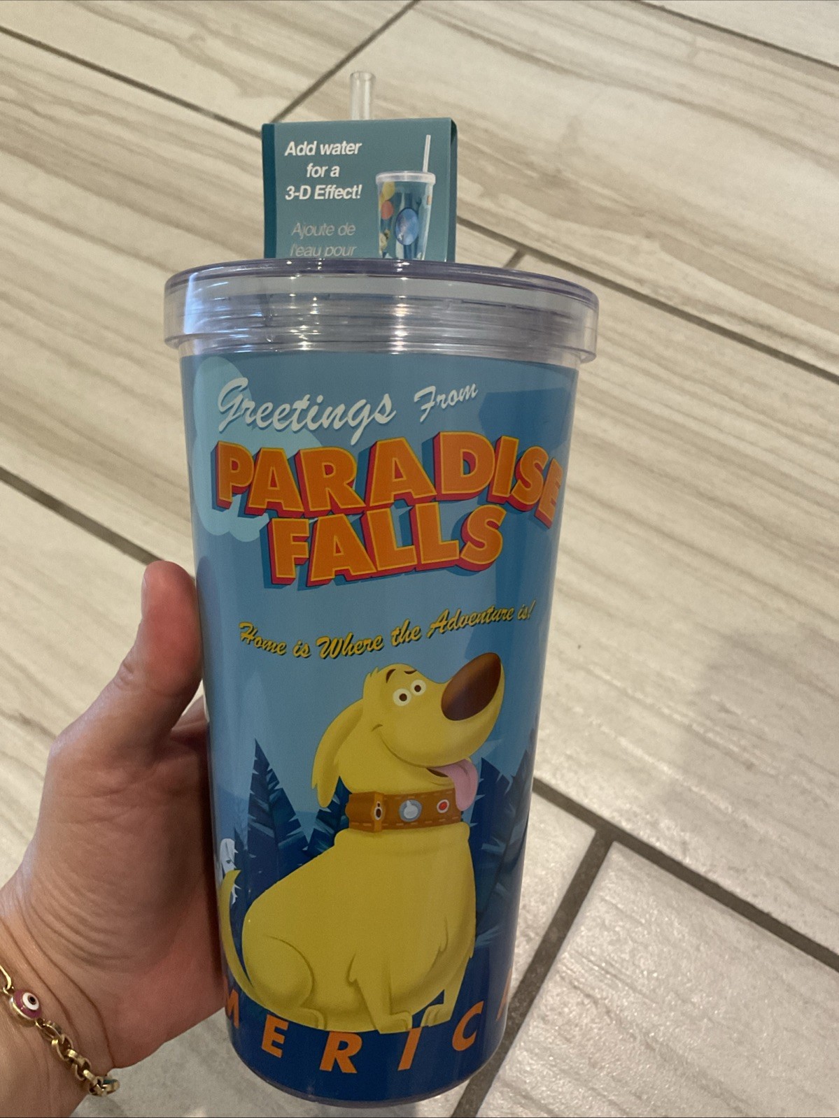 Disney Parks Exclusive Pixar's UP Paradise Falls Tumbler & Straw New