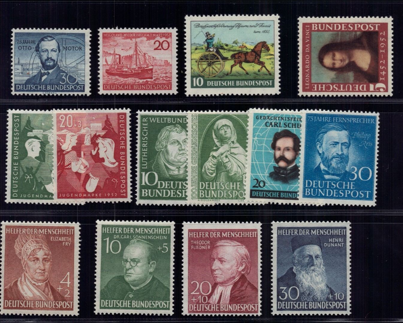 Federal Michel number 148 - 161 mint 1952