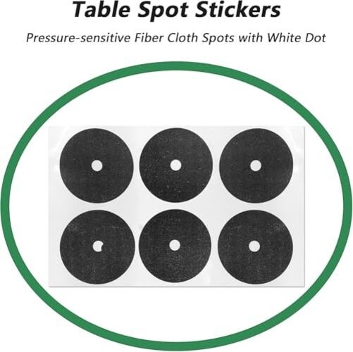 Billiard Pool Balls with Triangle Ball Rack, Cue Chalks, Table Spot Stickers &