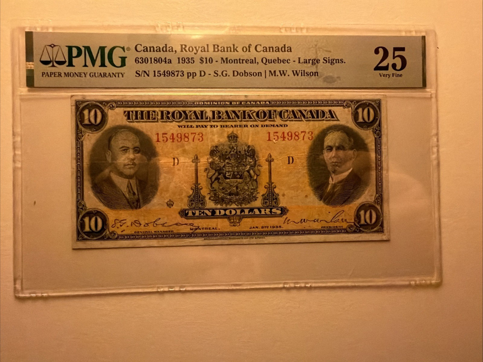 Royal Bank Of Canada 1935 $10 Ten Dollar Chartered Banknote Beautiful Coloured