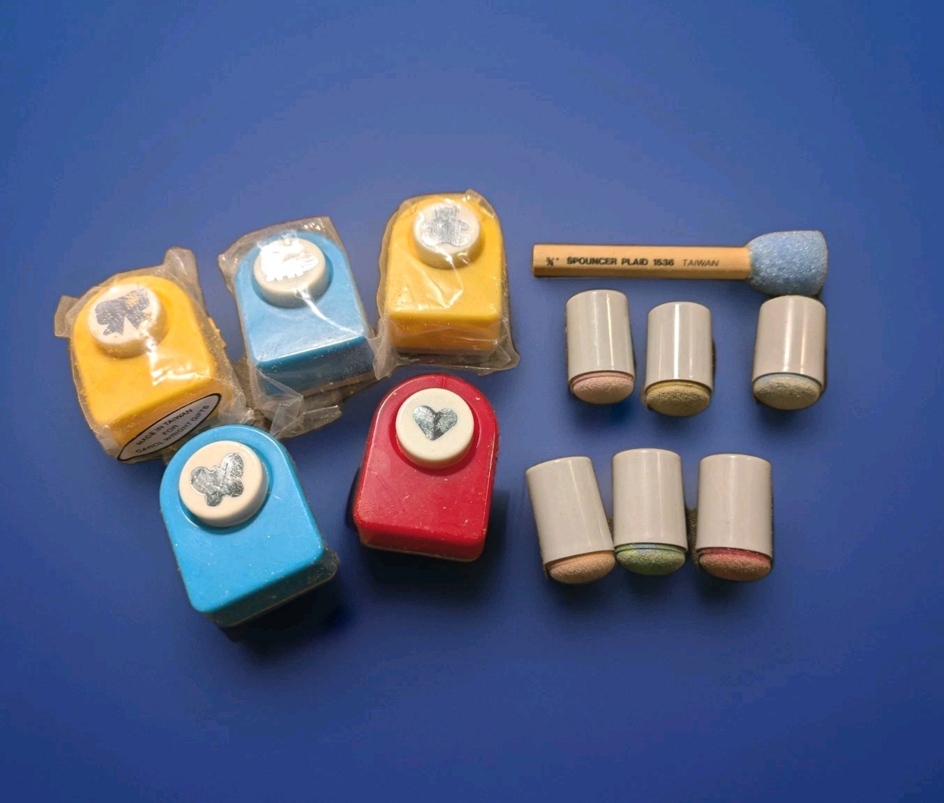 Paper Punches Set, 5 PCS Paper Craft Punch Mini Shape Punchers Paint Dobbers