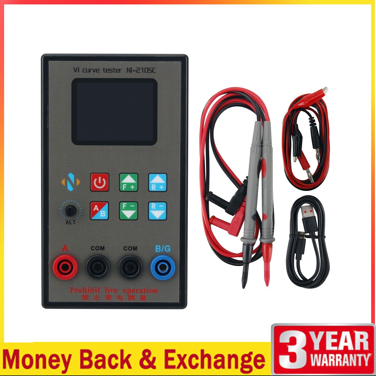 NI-210SC Portable 2 Channel VI Curve Tester 18 Levels Frequencies Adjustable #US