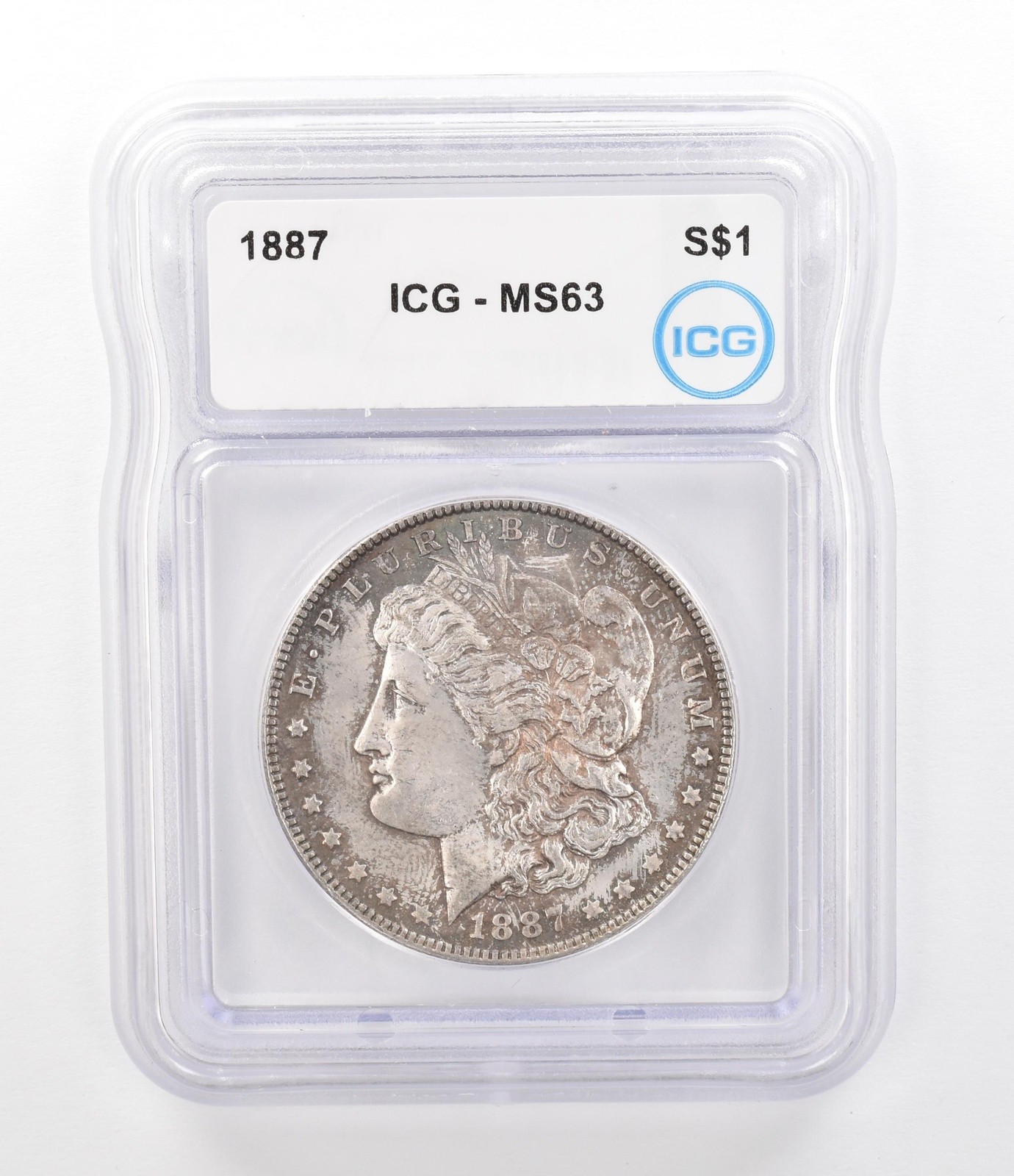 1887 Morgan Silver Dollar MS63 ICG Beautiful Tone *9778