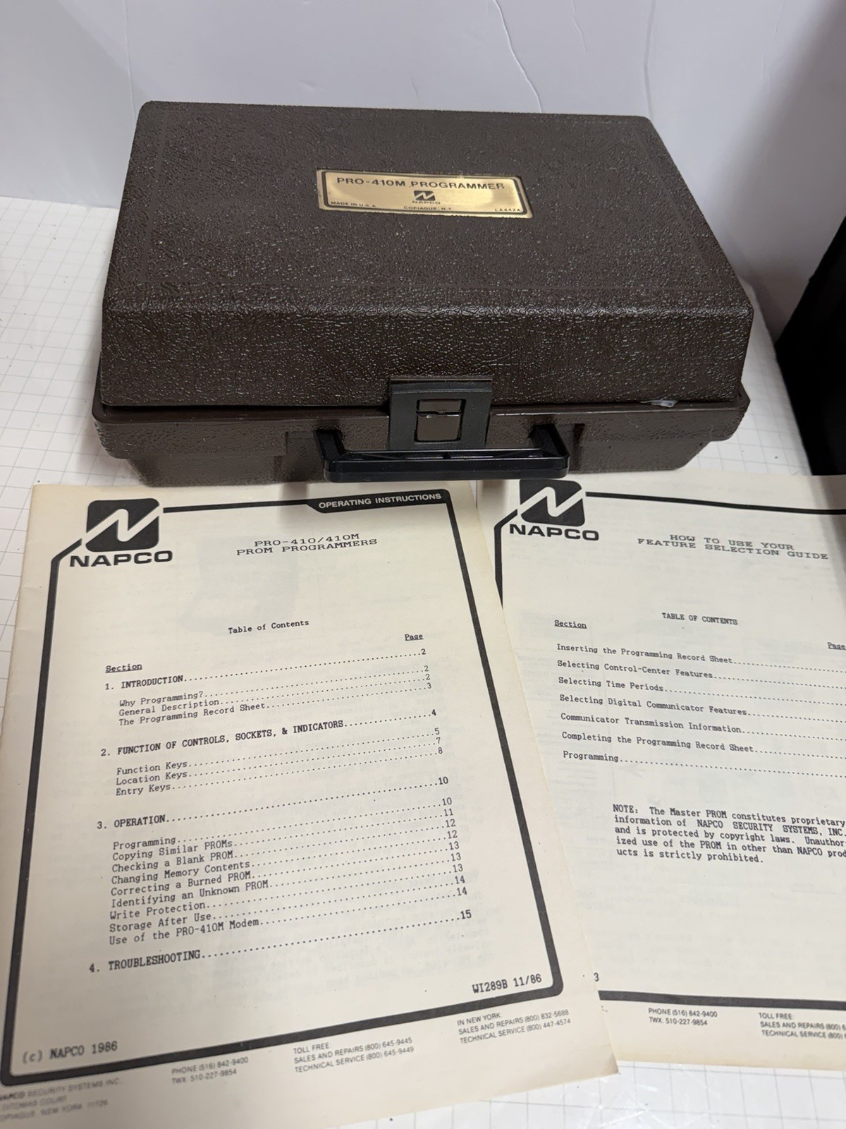 NAPCO PRO-410 PROGRAMMER PROGRAM TESTER VINTAGE PRO-410M